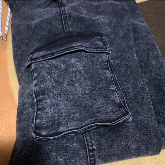 Distressed Cargo Denim Joggers | Bluenotes - Picture 3 of 5